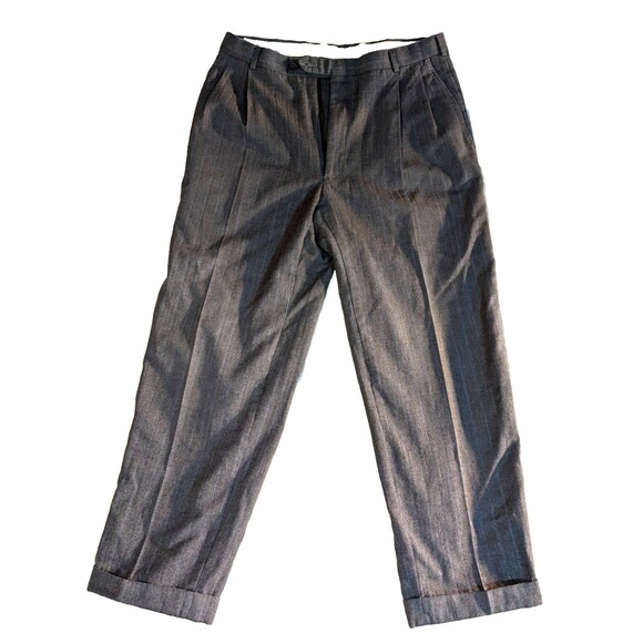 Vintage Christian Dior Monsieur Baggy Dress Pant Trousers 32x30 Wool Blend - Picture 1 of 6